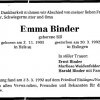 Sill Emma 1905-1992 Todesanzeige